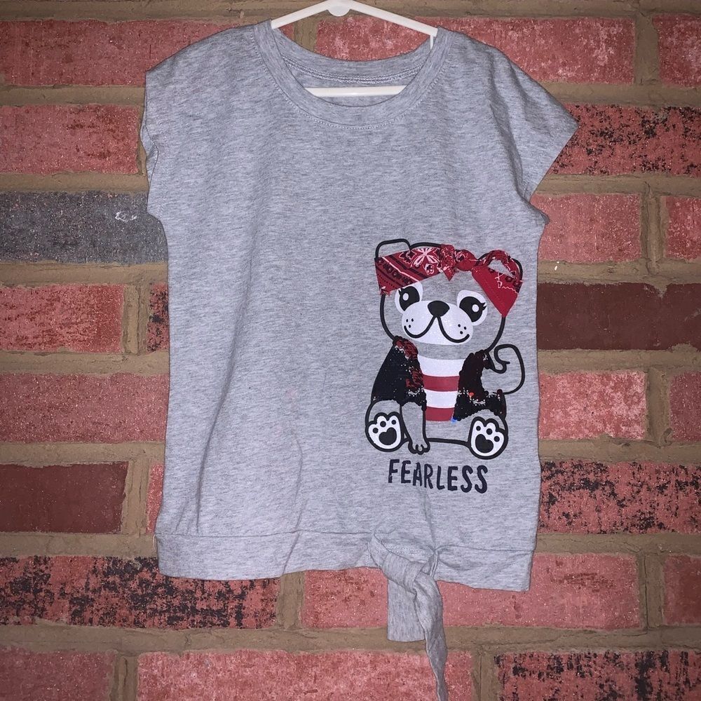 Justice “Fearless” tee. Size 6/7